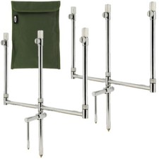 NEW NGT SINGLES STORKS BANK STICKS AND BUZZ BAR SET STAINLESS STEEL CARP FISHING