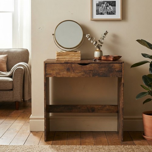 Compact wooden computer desk - computer,