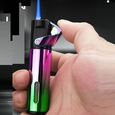 Free Name engrave GAS lighter JET FLAME  Christmas Present  WINDPROOF #353