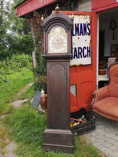 Longcase clock oak - longcase,
