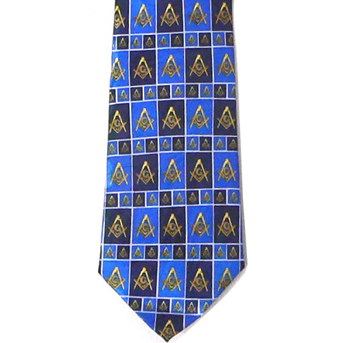 Masonic regalia neck - tie, blue
