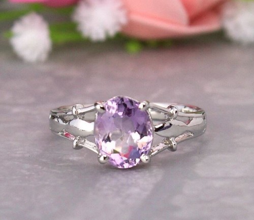 Natural amethyst ring 925 - natural,