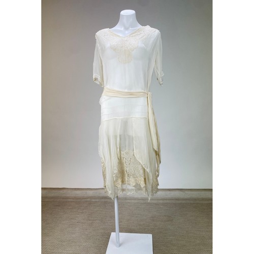 Vintage 1920s white sheer - 1920s,
