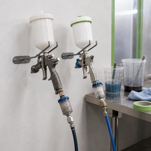 Paint spray gun stand - spray,