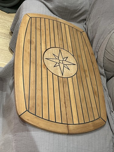Marine boat solid wood table - solid,