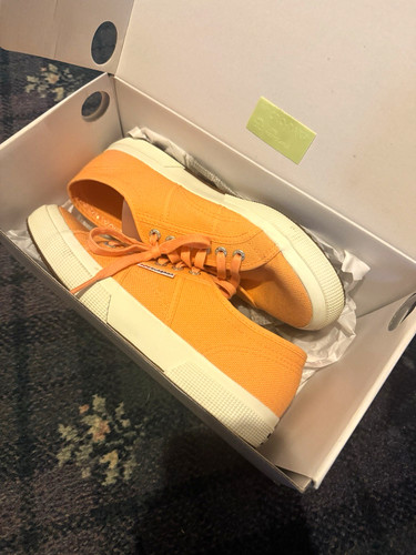 Superga 2750 orange white - superga,