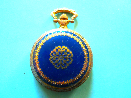 Blue enamel fronted golden - blue,