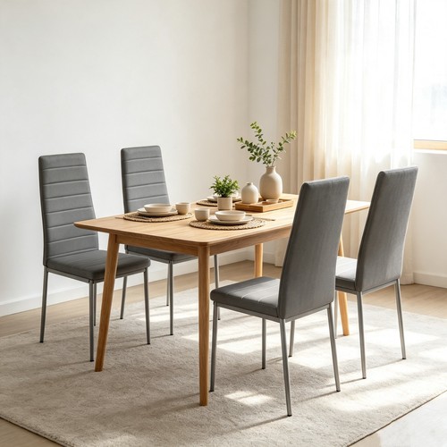 Faux leather seat grey - 4x,