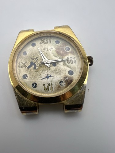Clinton men painted dial 17 - clinton,