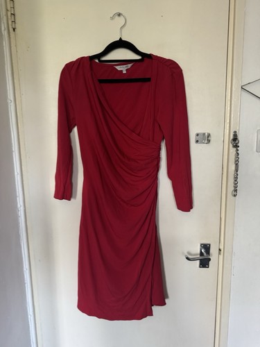 Karen millen red satin dress - millen,
