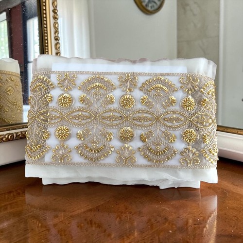 Indian net lace trim shampion - net,