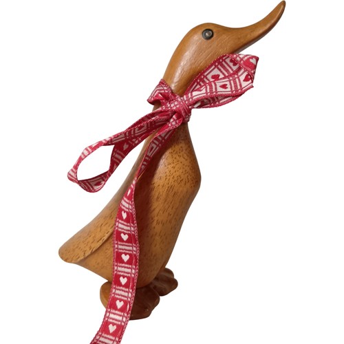 Wooden duck medium ornament - wooden,