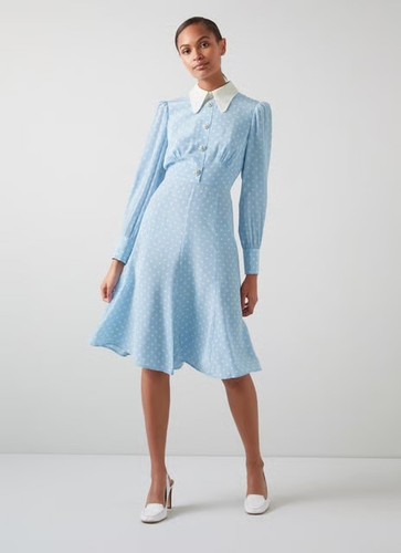 Bennett sky blue polka dot - lk,