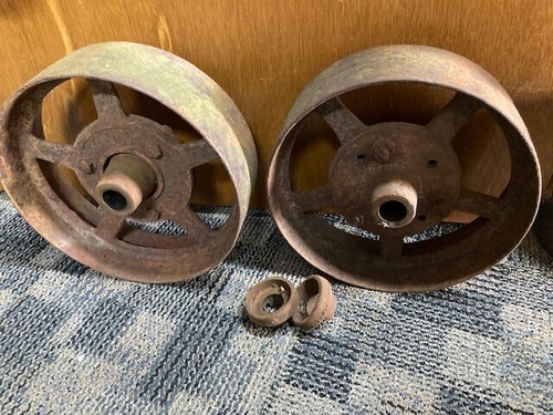Vintage cast iron wheels - cast,