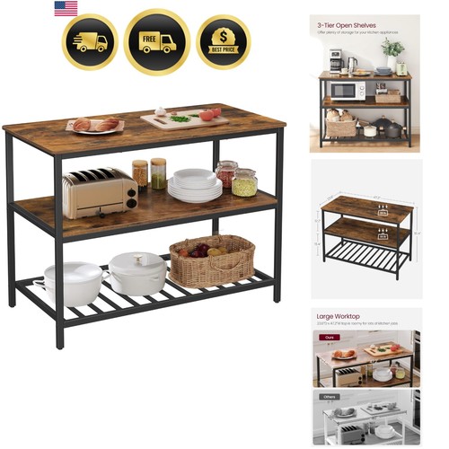 Kitchen island with shelves - kitchen,