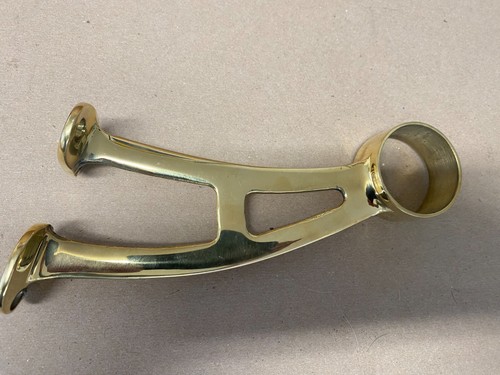 Brass foot rail bracket - foot,