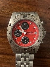 Pulsar Chronograph Red Face