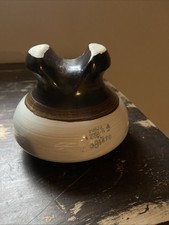 Vintage PINCO 2064-R Porcelain Insulator #081470 - For Overhead Utility Power