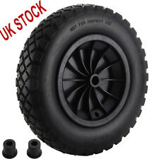 PU Black 14" REPLACEMENT PUNCTURE PROOF WHEELBARROW WHEEL 3.50-4.00/8 UK