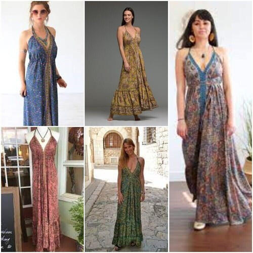 Indian vintage silk dress - indian, 5