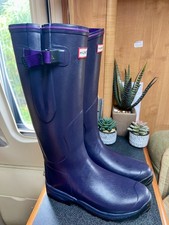 Hunter Balmoral Adjustable Size 8 Neoprene Lined Purple Purple Worn Once Superb!