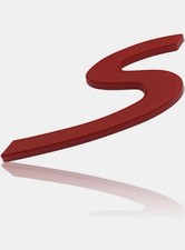 Porsche Red S Rear Emblem
