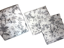 IKEA ALVINE KVIST GRAY CHARCOAL FLORAL (3P) BUTTON UP FULL DUVET & SHAMS SET