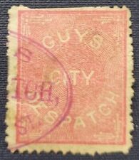 GUY'S CITY DISPATCH - 74L1  LOCAL - PHILA , PA - PURPLE DOUBLE OVAL HANDSTAMP !!