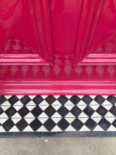 Victorian black square tiles - victorian,
