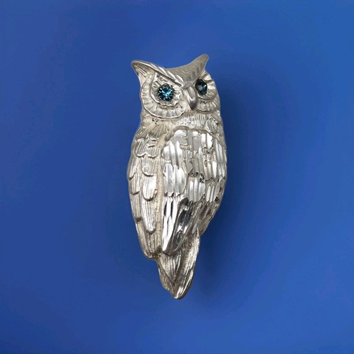 Vintage sterling silver owl - vintage,