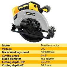 FOR DEWALT DCB204 20V MAX* 7inch 185mm Brushless Cordless Circular Saw