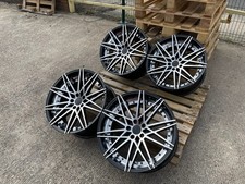 20" KOKO BLACK POL ALLOY WHEELS VW TRANSPORTER T5 T6 T28 T30 T32 VIVARO VITO GM