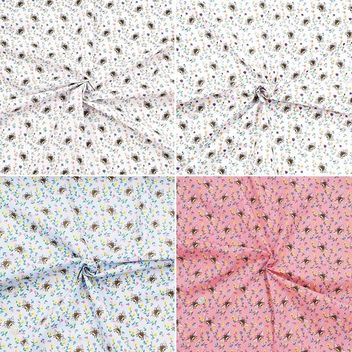 Polycotton fabric bumblebee - fabric,