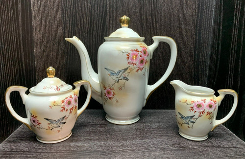 Vtg japanese floral tea coffee - vtg,