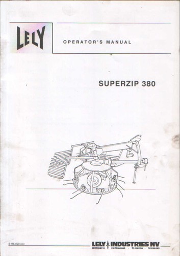 Lely tedder superzip 380 - tedder,