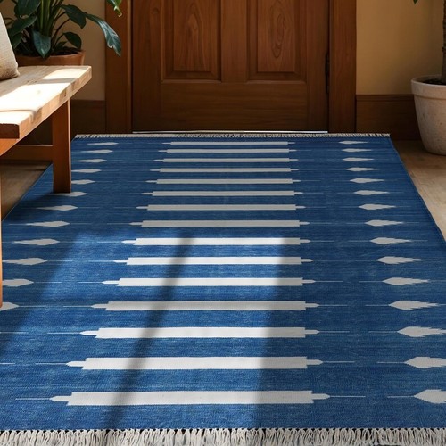 Antique swedish rug blue - swedish,