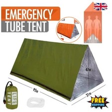 Emergency Shelter Survival Tent Kit Thermal Blanket Waterproof w/Whistle Camping