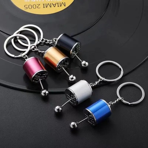 Metal gear stick keyring - metal,