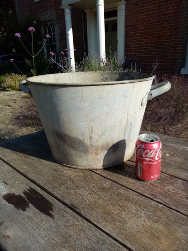 Vintage galvanised planter - vintage,