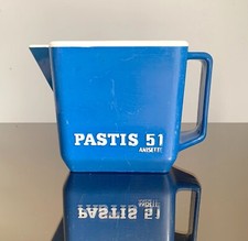 Vintage Blue Plastic French Pastis Carafe, Jug 'Pastis 51 Anisette' #1