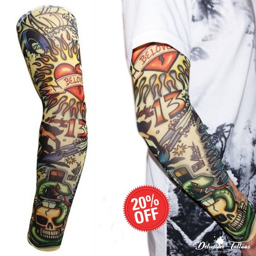 Temporary tattoo sleeve - sleeve, nylon