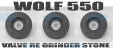 3x WOLF 550 VALVE RE GRINDER STONE 80G 5" DIA x 1" WIDTH x 3/4" BORE