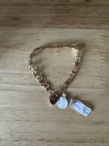 9ct yellow gold gate - gold, link