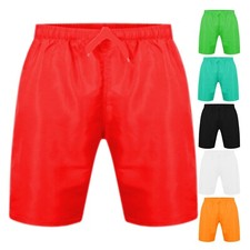 Boys Swimming Shorts Plain Surf Trunks Holiday Summer Mesh Lining Age 3-16 Years