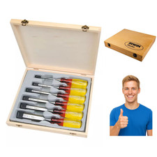 New IRWIN Marples 6-Piece Chisel Set with Wooden Case M373 6mm to 32mm woodwork