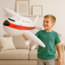 Giant 50cm Inflatable Blow Up 20" Aeroplane Plane Jumbo Jet Toy & Hanging Loop