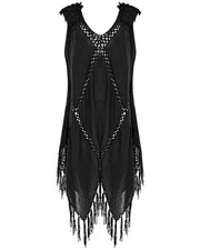 Punk Rave Apocalyptic Gothic Witch Oversized Kaftan Tank Dress