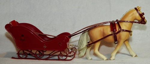 Pony horse sleigh red - pony,