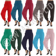 LADIES FULL LENGTH HAREEM ALI BABA PANTS WOMEN BAGGYTROUSERS HAREM LEGGINGS 8-26