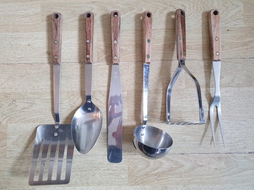 Vintage wooden handle utensil - wooden,